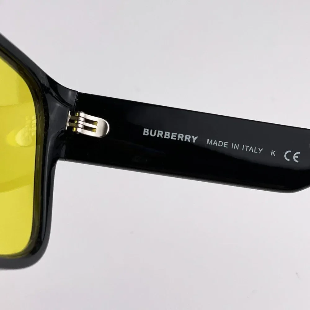 Burberry KNIGHT BE4358 300185 Sunglasses Square Black Yellow Men